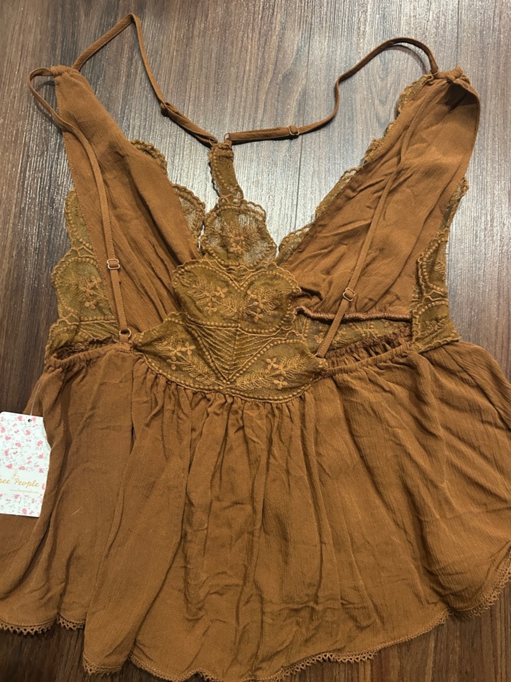 Free people Lace Trim Double Strap Tank - Picture 5 of 8
